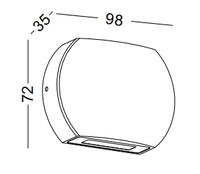 Éclairage extérieur d'escalier à led blanc extérieur monté en surface IP65 haut et bas