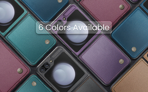 CaseMe Nuevas llegadas <span class=keywords><strong>2023</strong></span> para Samsung Galaxy Z Flip 5 Case Business Luxury Style PU Leather Back para Samsung Z Flip 5 4 3 Cover - Product Image 6