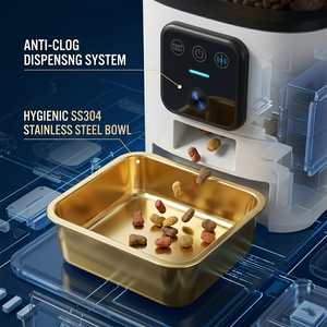 Distributeur automatique de nourriture pour animaux de compagnie intelligent WiFi OEM avec caméra HD 1080P, contrôle à distance par <span class=keywords><strong>application</strong></span>, distributeur automatique de nourriture pour chiens et chats avec minuterie - Product Image 6