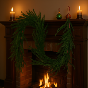 Guirlande de Noël artificielle Norfolk 1,5 m, verdure murale traditionnelle ignifuge pour cheminées, guirlandes et couronnes - Product Image 2
