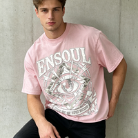 Maßgefertigtes Luxus 100% Baumwoll-T-Shirt mit Überschnittener Schulter OEM Angepasster Grafik Digital-Druck Vorder- und Rückseite Logo Übergroßes Streetwear-Shirt
