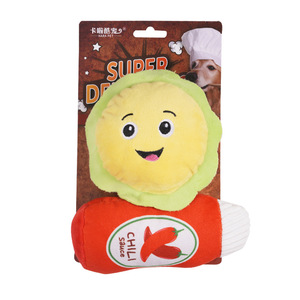 Juguetes de Peluche para Perros de la Serie Gourmet, con Sonido, Masticables, para Perros Medianos a Grandes, Diseño de Burrito Mexicano, Hamburguesa y Hot Dog - Product Image 3