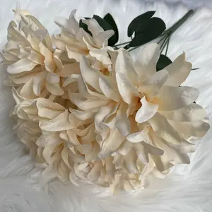 Flores artificiales de Dalias de siete cabezas, decoración de boda y hogar, gran oferta