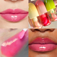 BAOLISHI magique longue durée miroir d'huile pour les lèvres 3 couleurs maquillage Transparent brillant changement de couleur huile pour les lèvres liquide minéral cosmétiques