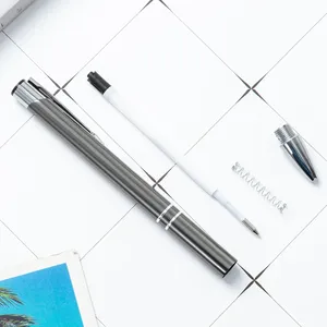 Bolígrafo de metal de aluminio de lujo personalizado, regalo de negocios promocional único, bolígrafo de gel de escritura con logotipo personalizado - Product Image 6