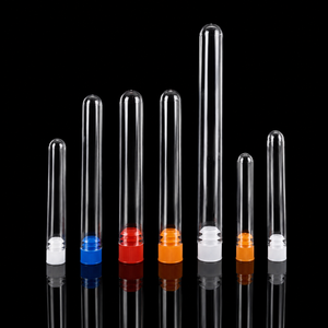 Tubes à essai en plastique de laboratoire avec bouchons à pression colorés pour la collecte d'échantillons - Product Image 1
