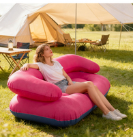 Canapé gonflable double portable coloré, canapé gonflable de plage robuste pour le camping, les pique-niques et la plage