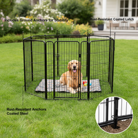 Enclos d'exercice pliable et portable pour chien, clôture solide et sûre en métal pour chiens et chats - Empêche l'accès aux cuisines, aux escaliers et plus encore
