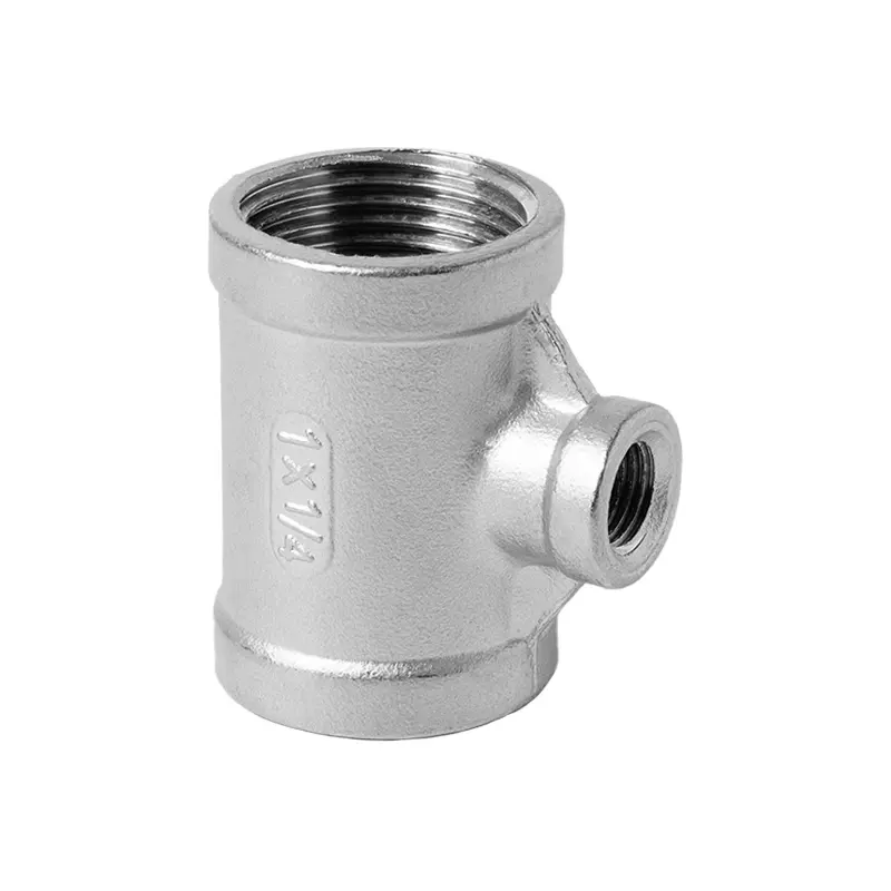 316 304 Sanitary pipe metal pipe plug coupling fitting connector seamless tee joint plumbing materials pipe fittings
