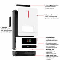 Système d'énergie solaire hors réseau pour maison, OEM ODM, 15KW-200KW, kit complet de panneaux solaires avec batterie au lithium pour l'alimentation de secours domestique