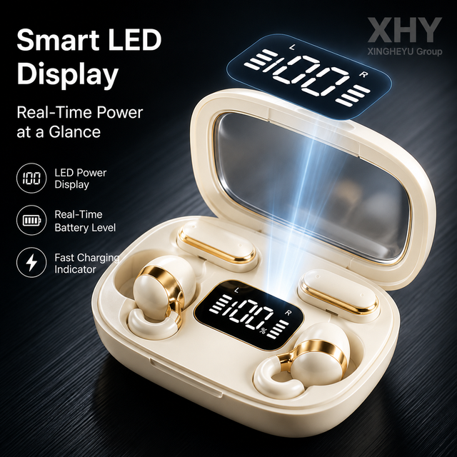 Logo Customization Q10 2-in-1 Couple Wireless Earphones Sports Earbuds with LED Battery Display and ENC Noise Cancellation