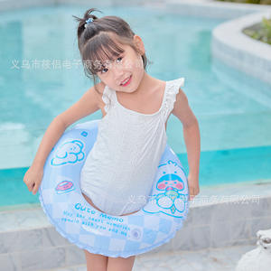 Lindo Anillo Inflable de Natación para Niños con Diseño de Dibujos Animados, para Uso en Piscinas y Parques Acuáticos, Forma Redonda, Anti-Vuelco, Flotador Axilar - Product Image 3