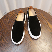 Nouveaux Mocassins Homme en Daim Véritable Grande Taille Chaussures de Conduite à Enfiler Style Décontracté Extérieur Usage Quotidien