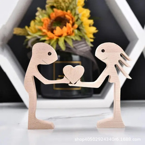 Ensemble de figurines de chiots en bois, style nordique, ornement créatif, décoration extérieure multi-pièces, cadeau de Noël, style 1 2 3 4 5 6 - Product Image 4