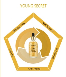 BAWEI reafirmante piel cuidado <span class=keywords><strong>oro</strong></span> puro de esencia blanquear la piel Anti-arrugas cara <span class=keywords><strong>oro</strong></span> colágeno suero 24k Etiqueta Privada - Product Image 4