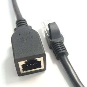 1-Meter Đen CAT5E 24AWG 4P UTP RJ45 Nam để nữ <span class=keywords><strong>Ethernet</strong></span> âm thanh/Video Cáp mở rộng - Product Image 4