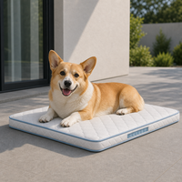 Coussin de lit pour chien pour porche de cabane, avec ressorts ensachés et support en coton rigide, pour l'extérieur, pour petits chiens
