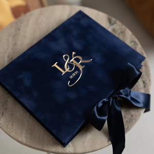 Invitaciones <span class=keywords><strong>de</strong></span> Boda Personalizadas con Tapa Dura <span class=keywords><strong>de</strong></span> Terciopelo Azul, Caja <span class=keywords><strong>de</strong></span> Papel <span class=keywords><strong>de</strong></span> Alta Calidad con Impresión en Lámina, Boletos Acrílicos Impresos - Product Image 1