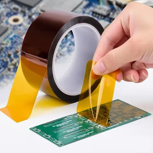 Bande adhésive de <span class=keywords><strong>film</strong></span> de polyimide de Silicone antistatique masquage de bande de <span class=keywords><strong>Goldfinger</strong></span> pour l'application électrique d'impression 3D de soudure de carte PCB - Product Image 4