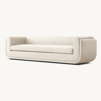 Sofá de tela mate OEM/ODM, sofá artesanal de diseño europeo contemporáneo para muebles de sala de estar de lujo