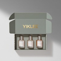 Cajas de papel corrugado personalizadas para viales de perfume Botellas de muestra Cajas de regalo de papel negro 5ml 10ml Paquete de 6 con inserto de papel