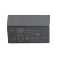 MEAN WELL IRM-15-12 AC DC PCB Hijau 12V Ukuran Ringkas Kelas B Catu Daya Switching Output Tunggal 15W