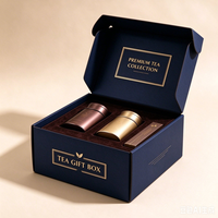 Boîte cadeau de luxe magnétique pour thé et café, boîte pliable en forme d'avion avec insert en velours pour boîte à thé et récipient à café