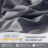 Draps de lit modernes en microfibre pour lits jumeaux, vente en gros du fabricant, 4 pièces, poches profondes, infroissables, lavables en machine, literie d'hôtel