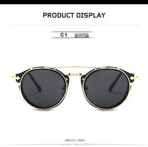 2024 nueva moda vintage retro lentes de <span class=keywords><strong>sol</strong></span> Steampunk <span class=keywords><strong>clip</strong></span> de metal redondo en moda mujeres hombres sombras gafas de <span class=keywords><strong>sol</strong></span> 2023 - Product Image 5