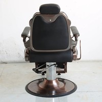 Fauteuil de Barbier Rétro Hydraulique Réglable pour Salon, Chaise Inclinable pour Coiffure, Rasage et Soins du Visage, Mobilier de Barbier Professionnel