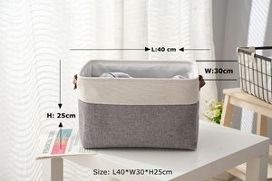 Boîte de rangement pliable en tissu pour enfants et bébés, panier de rangement pliable, bacs de rangement, contenants de rangement pour comptoir et débarras - Product Image 2