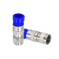 Câble coaxial RF à compression RG6 intelligent de dernière technologie avec contact en cuivre pour connecteur TV de type F 75 certifié ROHS
