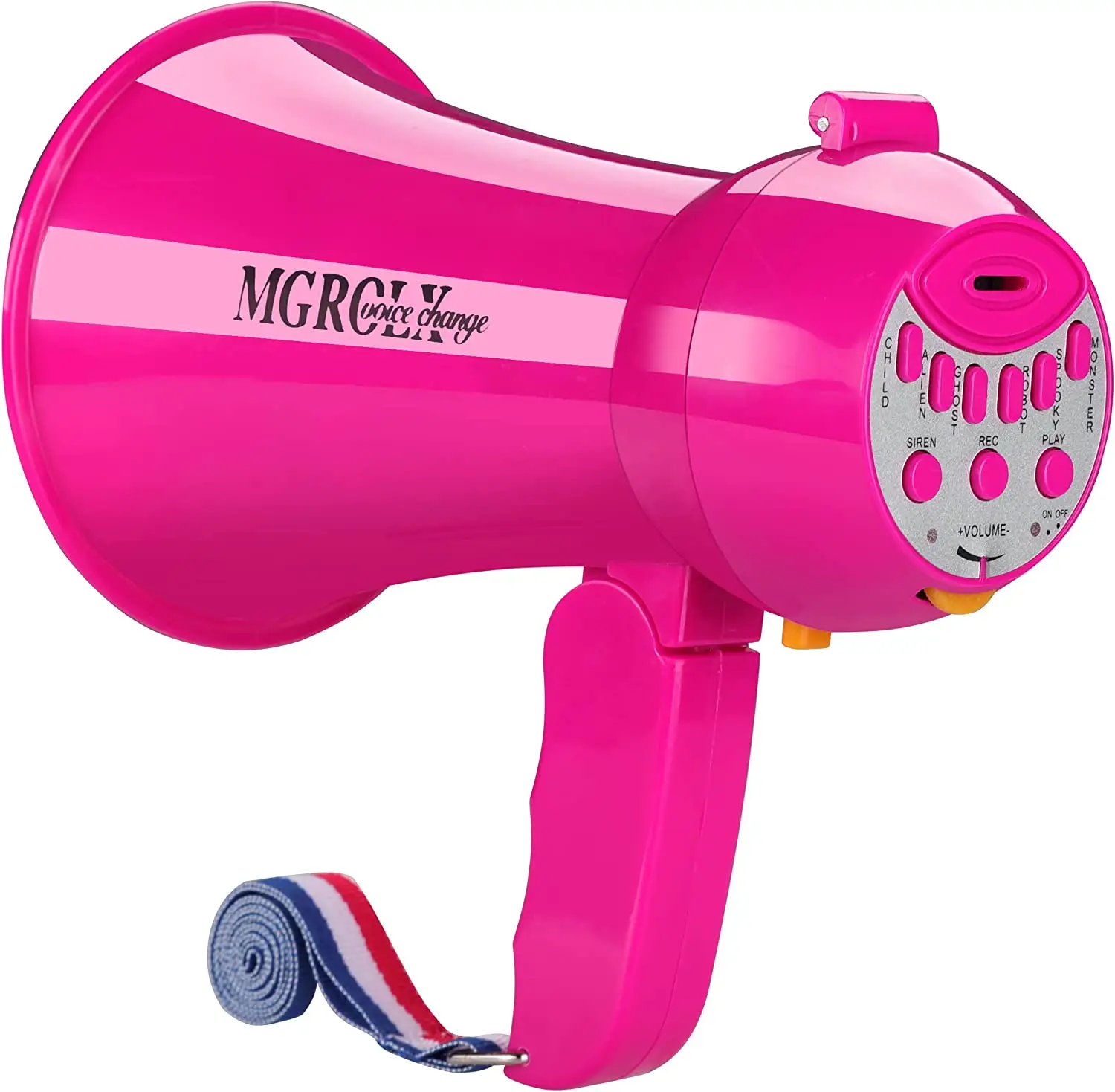 Mini Megaphone Bullhorn with 6 Sound Effects Portable Loud Speaker and Voice Changer Function Built-in Siren & Record
