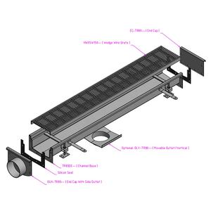 อุปกรณ์เสริมราคาถูกระบายน้ำ Linear อ่างล้างจาน SS304/316 Trench ท่อระบายน้ำชั้น - Product Image 1