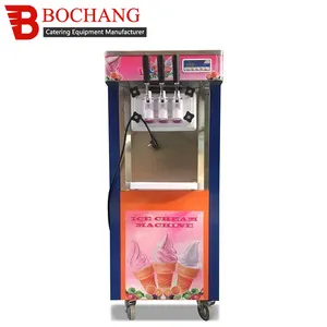 Machine autoportante de crème glacée congélateur de différentes saveurs, Machine de crème glacée pour Buffet et mcdonald's