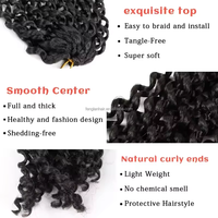 Extensions Synthétiques de Cheveux Ondulés au Crochet de 18 Pouces pour Tresses Passion Twist Douces et Confortables