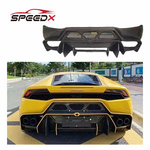 Paraurti posteriore in stile V per Lamborghini Huracan LP580 LP610 EVO Upgrade Kit carrozzeria stile Vorsteiner diffusore paraurti posteriore - Product Image 1