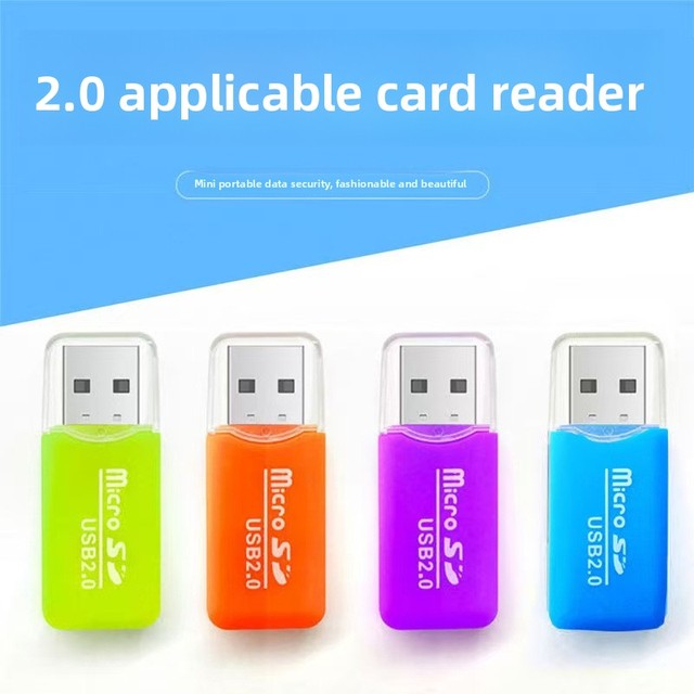 Multi-Card Reader USB 2.0 Medium-Speed Data Transfer Supports SD/TF/Phone Memory Cards Model 016 Promotional Gift One Year