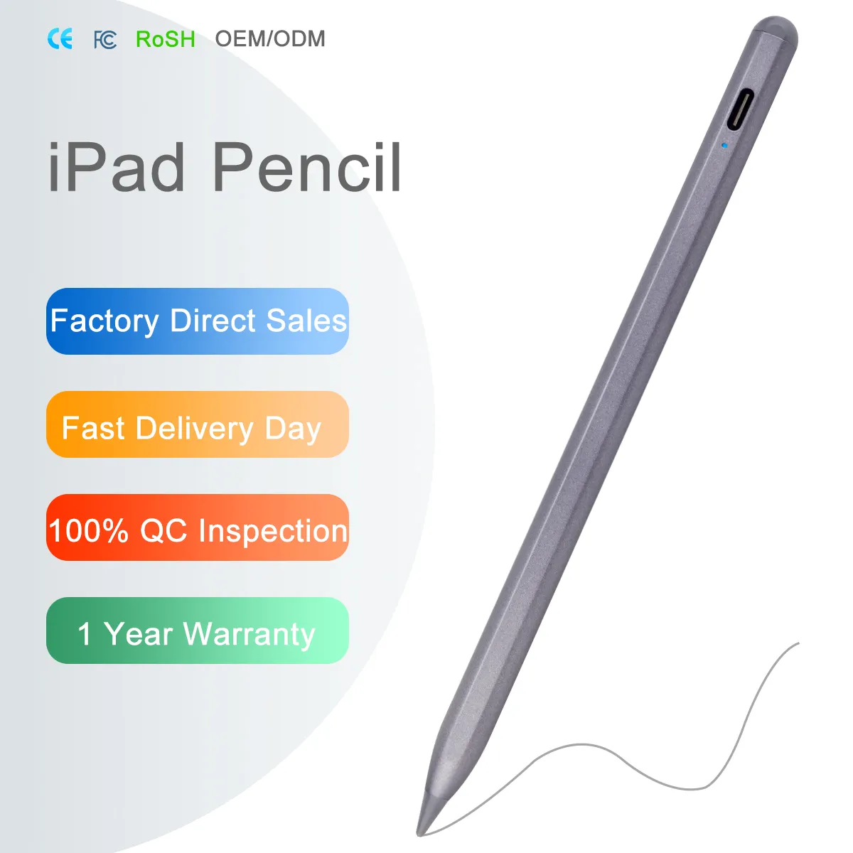 Touch Pen Universal Screen Capacitive Pencil for Ipad Apple Tablet Stylus Pen Mobile Phone,tablet Accept Customized Logo