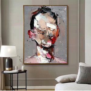 Cuadro Abstracto Extra Grande <span class=keywords><strong>de</strong></span> Rostro <span class=keywords><strong>de</strong></span> Mujer, Pintura Acrílica Hecha a Mano sobre Lienzo Ecológico, Retrato <span class=keywords><strong>de</strong></span> Dama Moderna, Decoración <span class=keywords><strong>de</strong></span> Pared 3D - Product Image 2