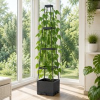 Jardinera con Sistema de Riego Automático y Soporte para Tomates, Contenedor Vertical para Cultivo de Vegetales, Maceta para Jardín, Venta al por Mayor