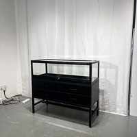 Vitrine de luxe en verre, armoire de rangement pour vitrine avec tiroirs de rangement