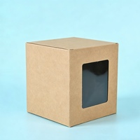 Maßgefertigte Naturfarbene Kraftpapier-Boxen mit Sichtfenster, Entworfen für die Verpackung von Spielzeug, Duftprodukten und Kleinen Geschenken
