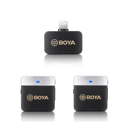 BOYA BY-M1V6 Wireless Lavalier Microphone ANC Active Noise Cancellation 2.4Ghz Phone Camera Mic for Vlogging Content Creators