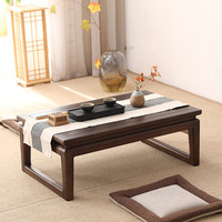 Table à thé Tatami en bois d'orme massif, table d'appoint pour baie vitrée, style japonais minimaliste, table basse pour la maison, table Kang, nouvelle table basse