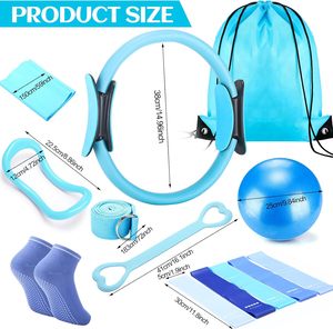 CZFIT Better Yoga Pilates Kit Home <b>Workouts</b> with Yoga Ball Figure Resistance <b>Band</b> Pilates <b>Bands</b> & Accessories Pilates Ring - Product Image 2