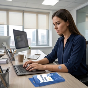 Cerotto Energizzante per Ufficio, Aiuto per la Vigilia sul Lavoro, con Caffeina, Vitamina B12, Tè Verde, Energia per Lavoro in Overtime e diurno, Concentrazione, Durata 8-12 Ore - Product Image 1