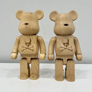 Thông Gỗ Gấu Bearbrick 400% 28Cm Phòng Khách Trang Trí Văn Phòng Máy Tính Để Bàn Tác phẩm Điêu khắc Hoặc Ngày Valentine Quà Tặng