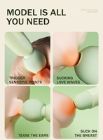 LOVE Cat Vagina Clitoral Nipple Stimulation Dildo Vibrator G-Spot Masturbation Medical Silicone Smart Heating Waterproof IPX6