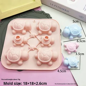 Hot Bán Rùa Hình Dạng Động Vật Cấp Thực Phẩm Silicone Khuôn Chịu Nhiệt Dễ Dàng Demoulding Cho Sô Cô La Bánh Thạch Kẹo Mềm - Product Image 4